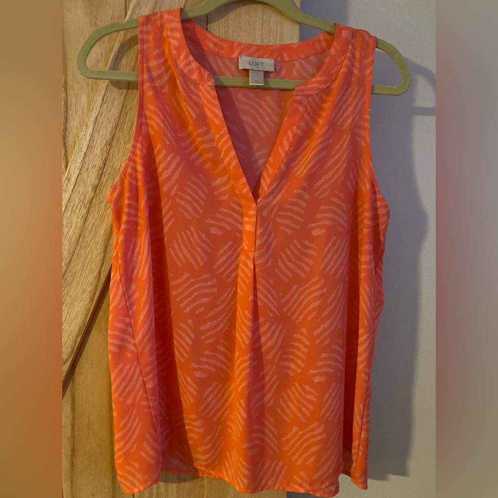 Peach/pink Loft blouse size medium